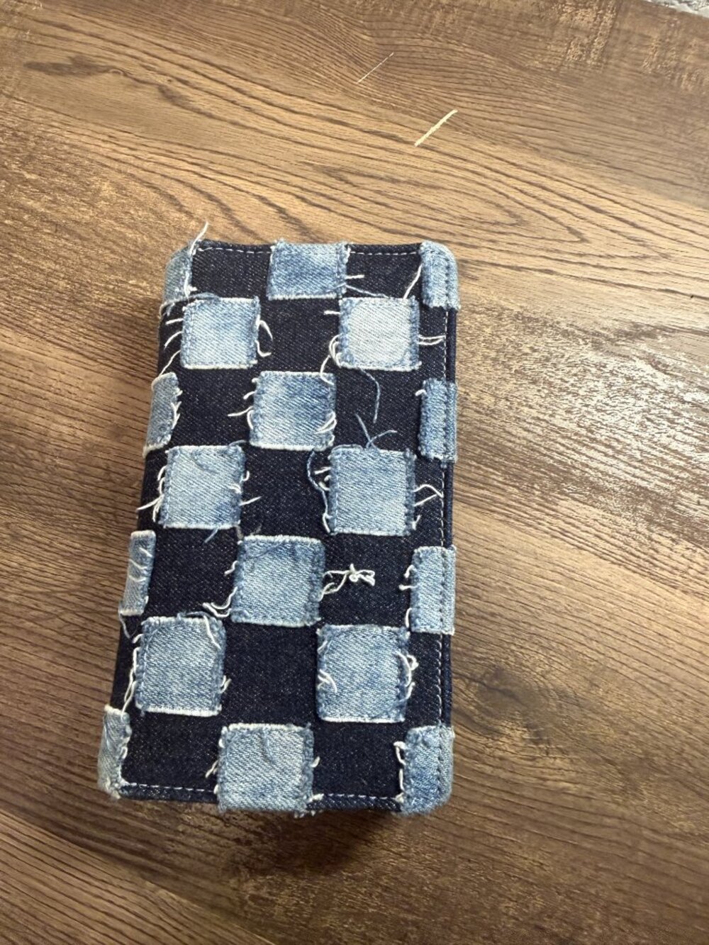 Marc Jacobs "Paradise" Denim Checkerboard Wallet on Strap - Picture 3 of 4